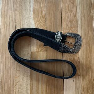 FREE PEOPLE BLACK SUEDE BELT